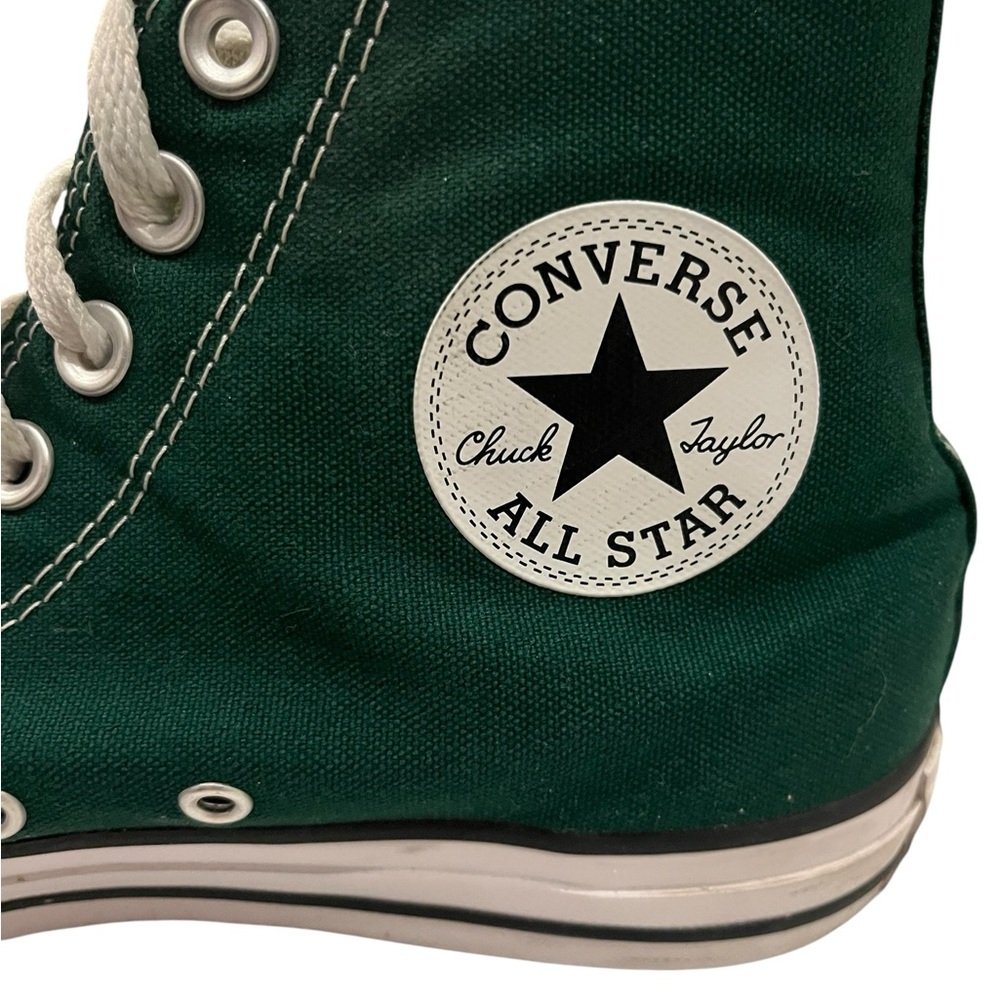 Converse All Star Green High Top Canvas Sneakers Mens 7 Womens 9 Retro 90s Indie - Picture 7 of 9